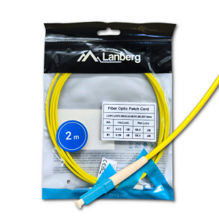 Patchcord światłowodowy LC/UPC – LC/UPC SM G.657.A1 2m duplex, LSZH, 3.0 mm, Yellow